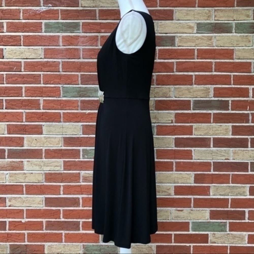 Calvin Klein NWT Black Silver Embellished Waistline Sleeveless Dress π - Picture 6 of 13
